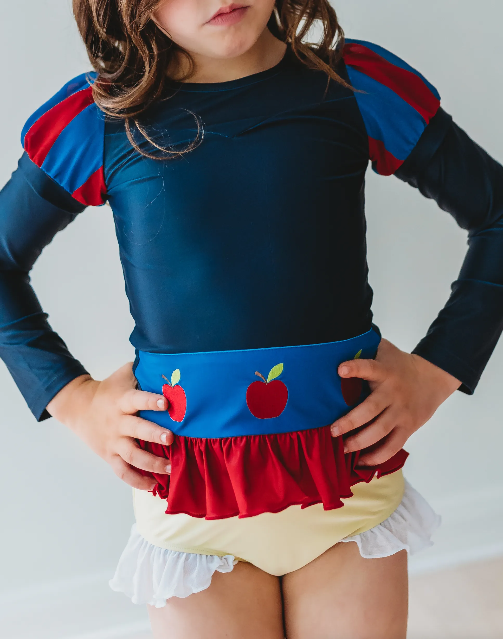 Snow White Rash Guard Swim Set