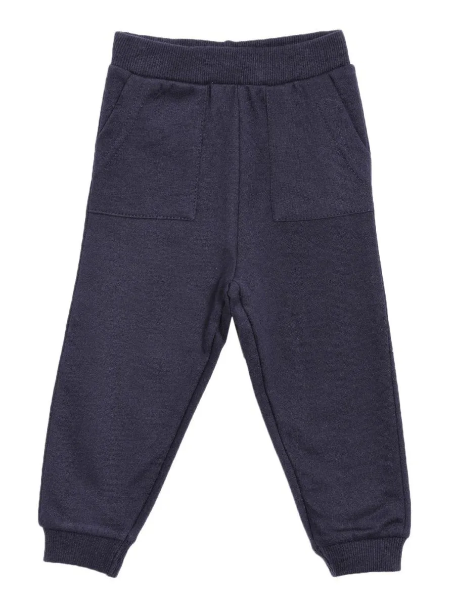 Winter Sweatpants with Fleece- Navy Blue